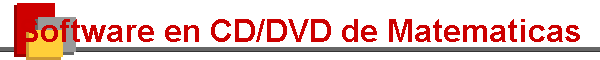 Software en CD/DVD de Matematicas